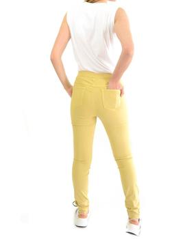 Pantalón LVX Cler Cinco Bolsillos Amarillo Mujer