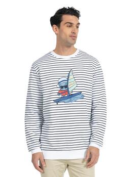 El Pulpo Sudadera Windsurfer Crewneck Blanco/Rayas