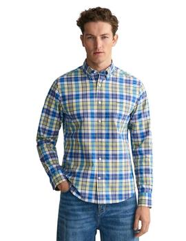 Gant  Camisas Reg Ut Colorful Check Shirt Day Blue