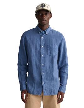 Gant  Camisas Reg Ut Gmnt Dyed Linen Shirt Salty S