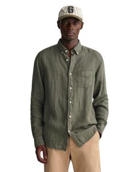 Gant  Camisas Reg Ut Gmnt Dyed Linen Shirt Green A