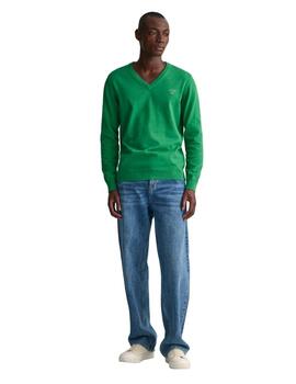 Gant  Jersey Classic Cotton V-Neck Dk Hunter Green