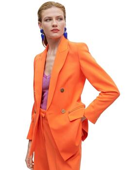 Lola Casademunt Blazer Cruzada Naranja