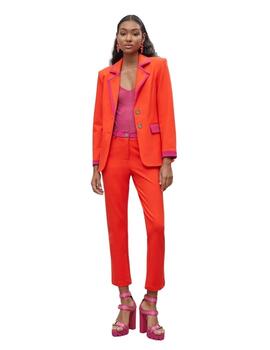 Lola Casademunt Blazer Bicolor Naranja