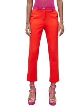 Lola Casademunt Pantalon Bicolor Naranja