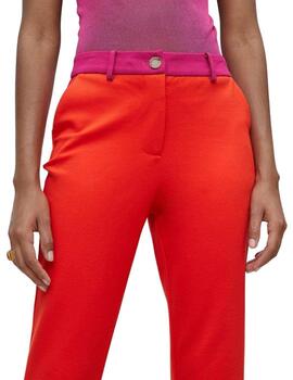 Lola Casademunt Pantalon Bicolor Naranja