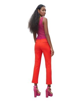 Lola Casademunt Pantalon Bicolor Naranja