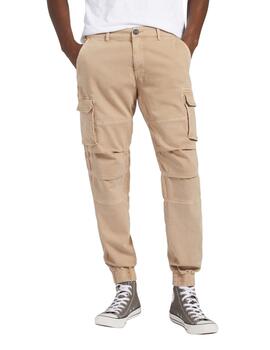 Gas Pantalones Old Gab. Bicol. Str. Sand Beige