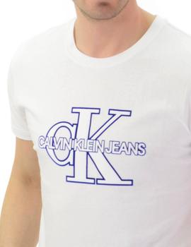 Camiseta Calvin Kein Básica Blanca Logo Hombre