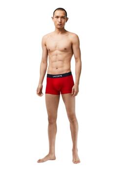 Lacoste Pack De 3 Boxers Courts Rouge/Marine