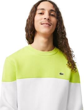 Lacoste Sweatshirt Lime/Blanc