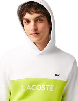 Lacoste Sweatshirt Blanc/Lime