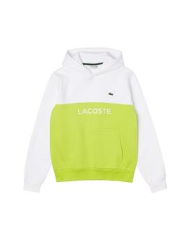 Lacoste Sweatshirt Blanc/Lime