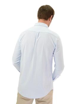 Camisa Gant Oxford Rayas Blanca y Azul Hombre