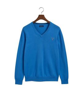 Gant  Jersey Classic Cotton V-Neck Day Blue