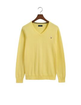 Gant  Jersey Classic Cotton V-Neck Clear Yellow