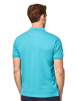 Hackett S/S Polo Azure/Green