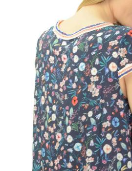 Camiseta Aldomartins Estampado Floral Mujer