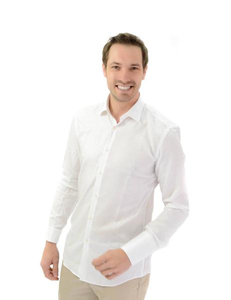 camisa blanca hugo boss hombre