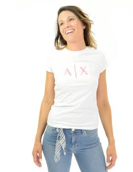 Camiseta Armani Exhange Logo Lentejuelas Mujer
