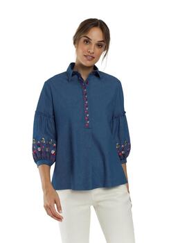 Alba Conde Blusa Azul