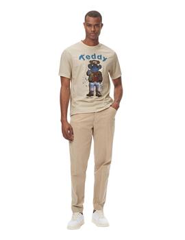 Blauer Camiseta T-Shirt Manica Corta Beige Chiaro