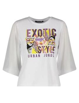 Gaudi T-Shirt M/C In Georgette Color  White