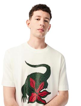 Lacoste Tee-Shirt Farine/Stranger Things