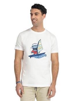 El Pulpo Camiseta Elpulpo Windsurfer Blanco