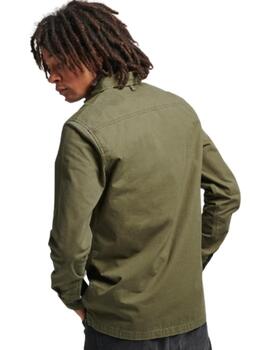 Superdry Vintage Patche Military Shirt Dark Khaki