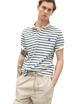 Ecoalf Stripesalf Polo Man Off White/Navy