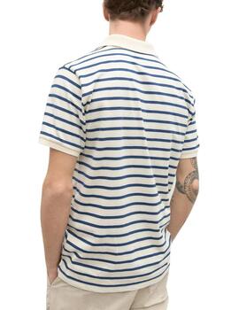 Ecoalf Stripesalf Polo Man Off White/Navy