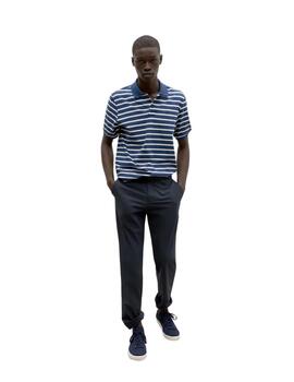 Ecoalf Stripesalf Polo Man Navy / Off White