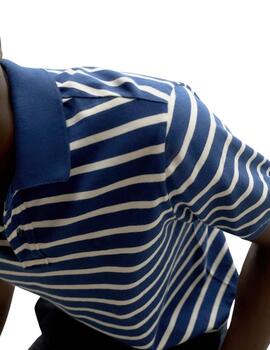 Ecoalf Stripesalf Polo Man Navy / Off White