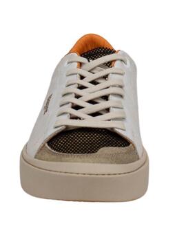 Blauer Calzado Man Leather/Suede/Net Sneaker White