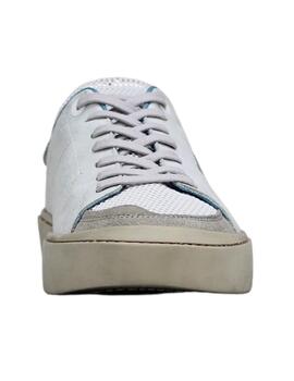 Blauer Calzado Man Leather/Suede/Net Sneaker White