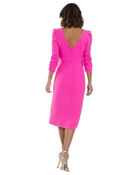 Alba Conde Vestido Fucsia