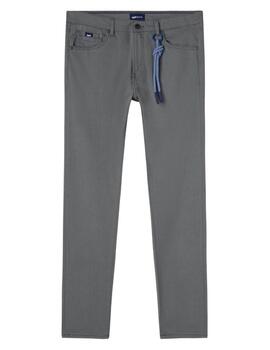 Gas Pantalones Yarn Dyed Bicolor Soft Gray