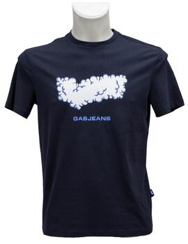 Gas Camiseta Jersey Solid Stag Navy Blue