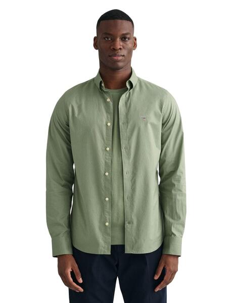 Gant  Camisa Slim Broadcloth Bd Kalamata Green