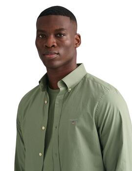Gant  Camisa Slim Broadcloth Bd Kalamata Green