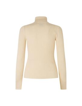 Pepe Jeans Punto Dalia Rolled Collar Ivory White