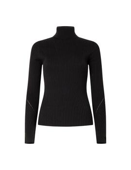 Pepe Jeans Punto Dalia Rolled Collar Black