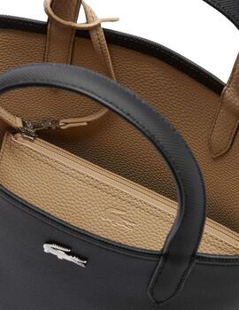 Lacoste Vertical Shopping Bag Noir Krema