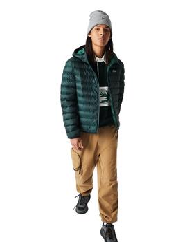 Chaqueta corta acolchada de hombre Lacoste con capucha 