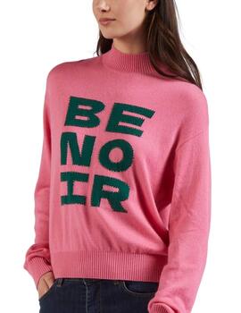 Café Noir Maglia Con Collo Con Scritta 'Be Noir'