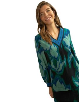 Alba Conde Blusa Azul