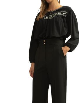 Alba Conde Pantalon Negro