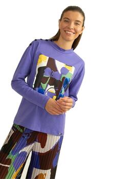 Alba Conde Camiseta Violeta