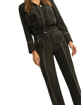 Alba Conde Pantalon Negro